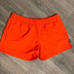 Orange Patagonia shorts